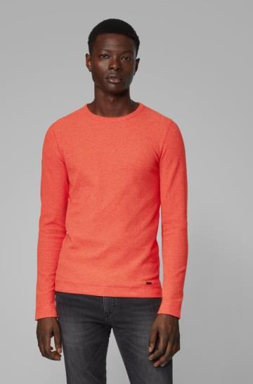 Koszulki BOSS Slim Fit Ciemny Pomarańczowe Męskie (Pl31829)